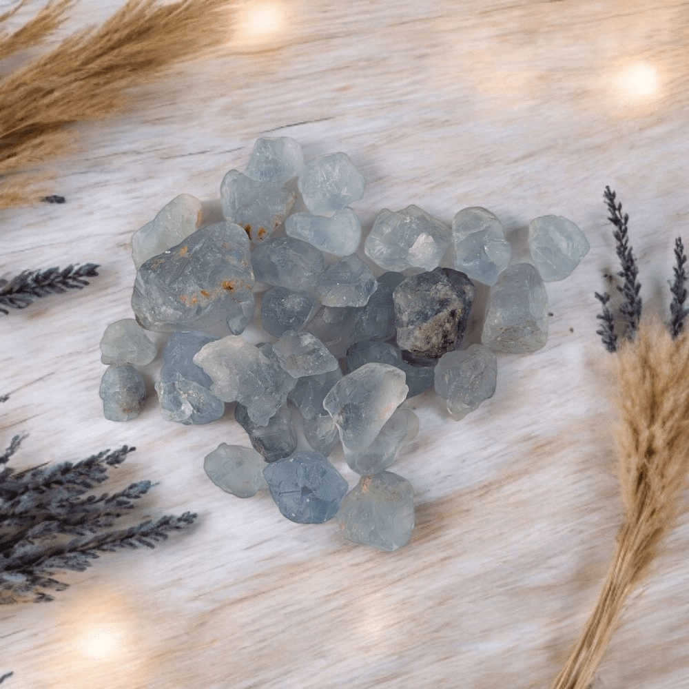 Raw Celestite for third eye and crown chakra