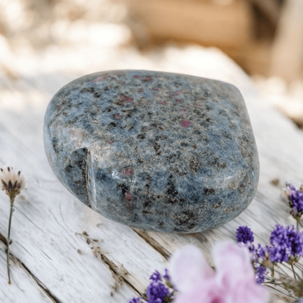 Crystal heart for throat and heart chakra healing