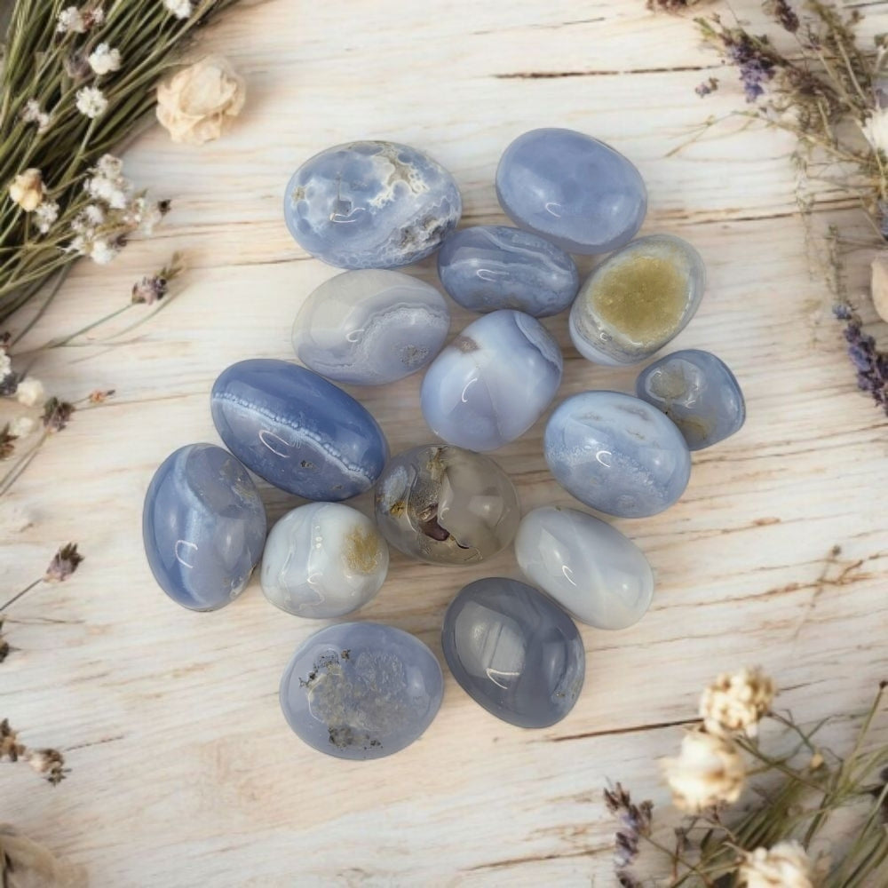 soft blue crystal used for emotional regulation