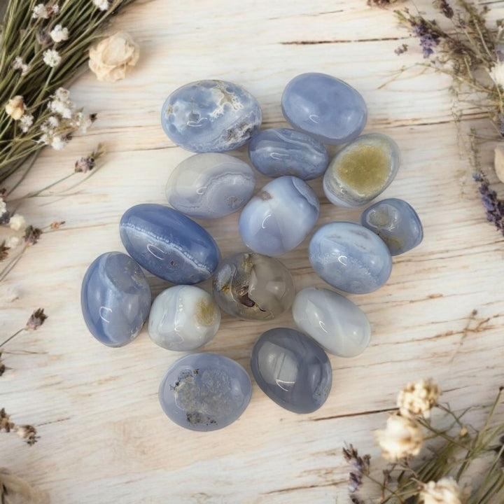 soft blue crystal used for emotional regulation