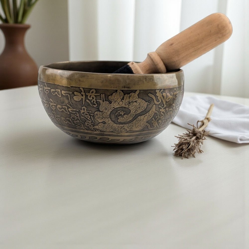tibetan style singing bowl available at zen collection metaphysical store in barrie