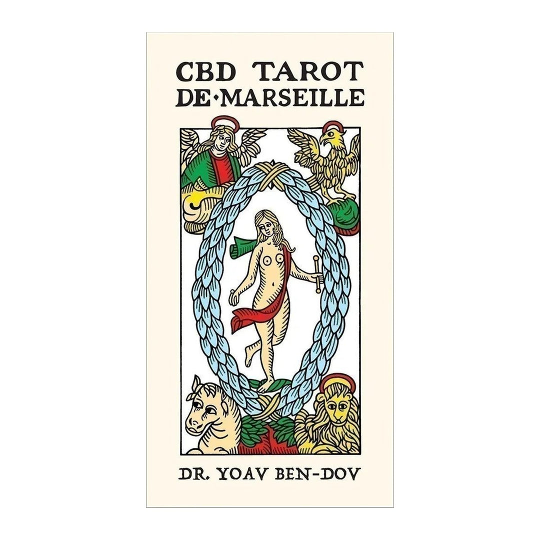 CBD Tarot De Marseille deck box by Dr. Yoav Ben-Dov, showing The World card
