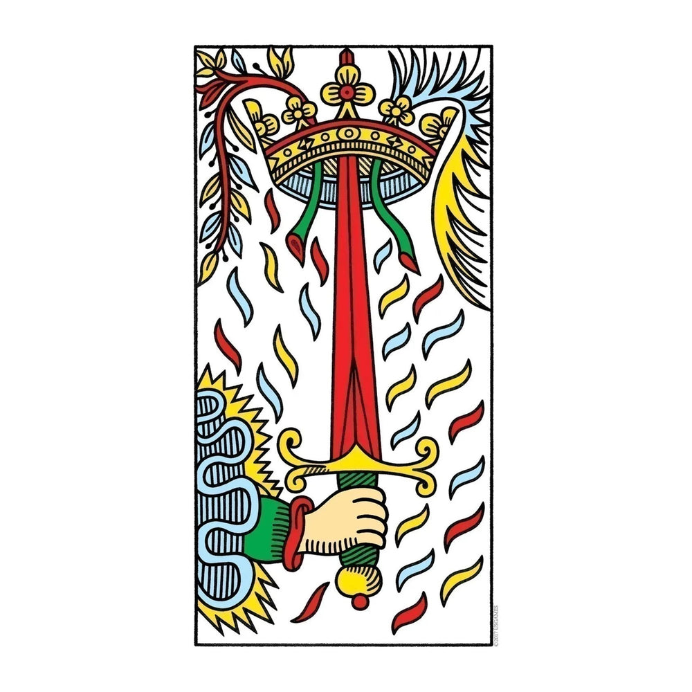 Ace of Swords card from the CBD Tarot De Marseille