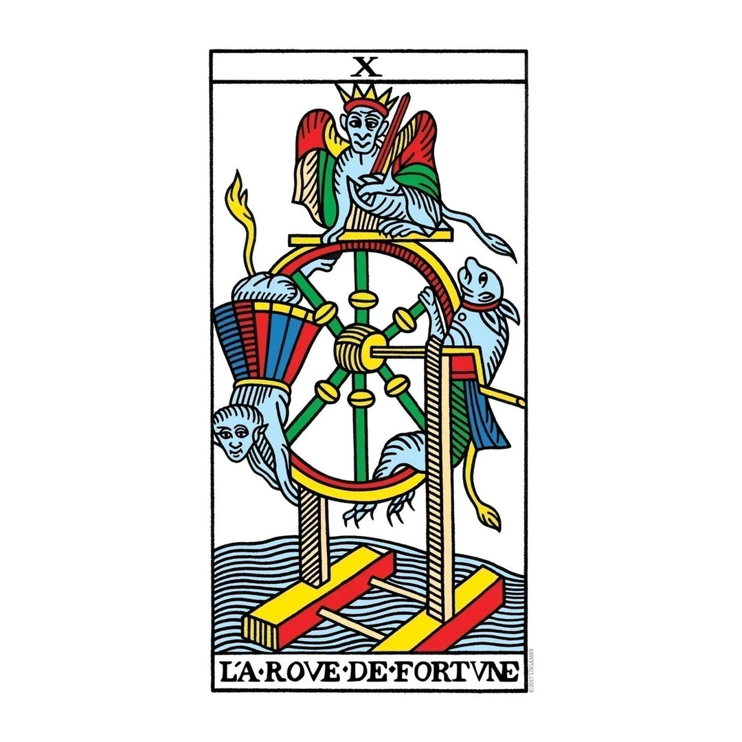 Wheel of Fortune card from the CBD Tarot De Marseille