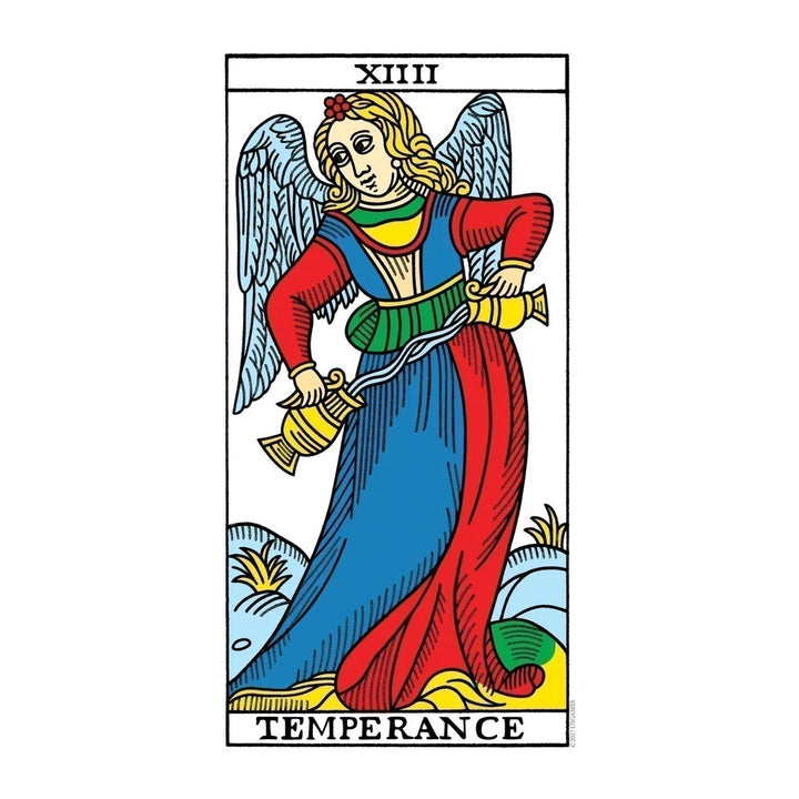 Temperance card from the CBD Tarot De Marseille