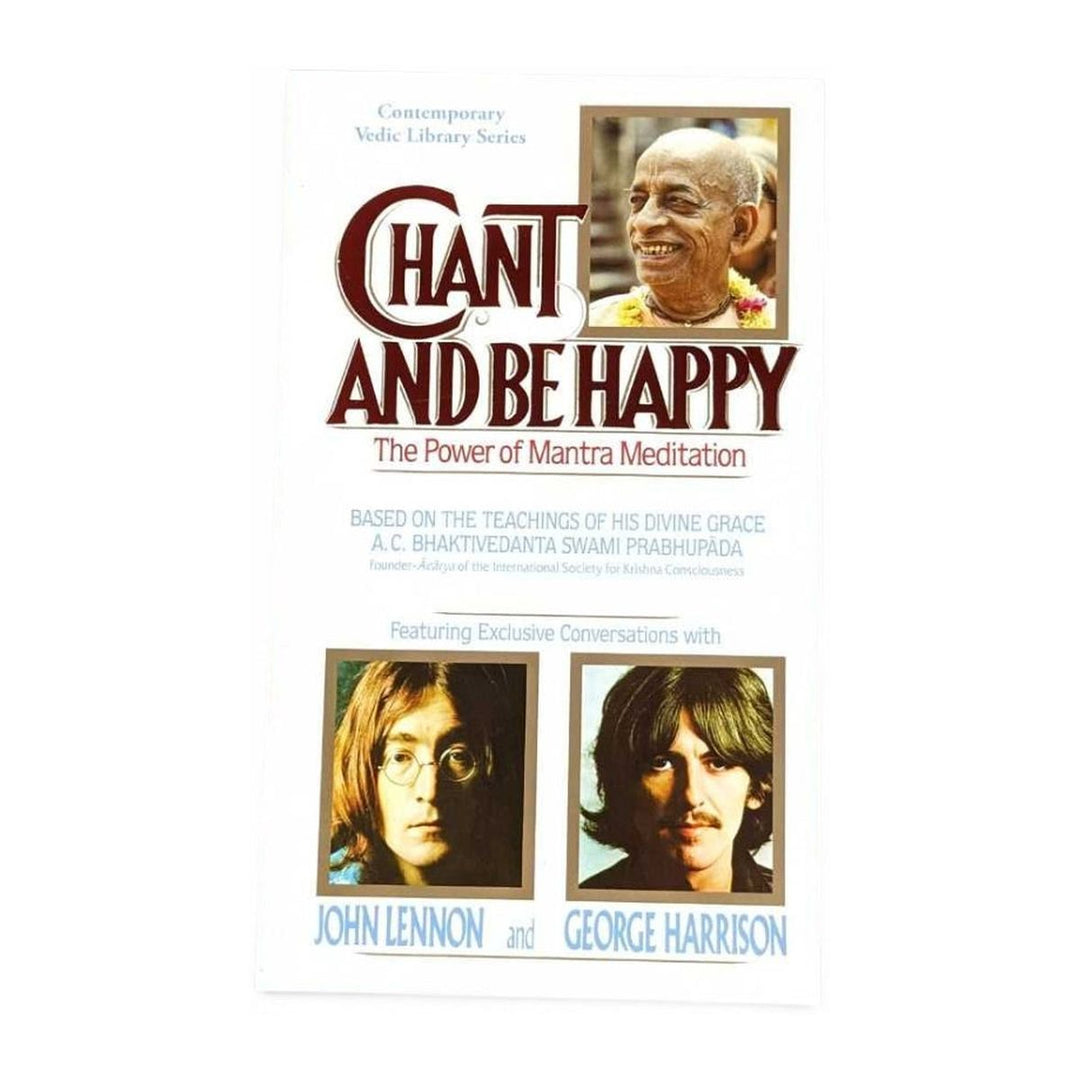 Chant and Be Happy front cover, with photos of John Lennon and George Harrison