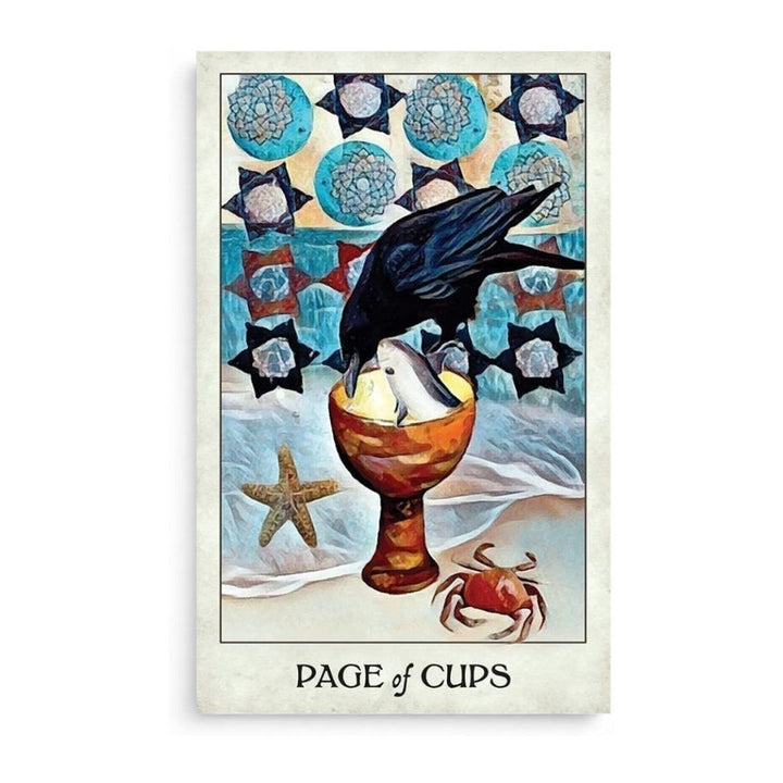 Page of Cups card from Crow Tarot