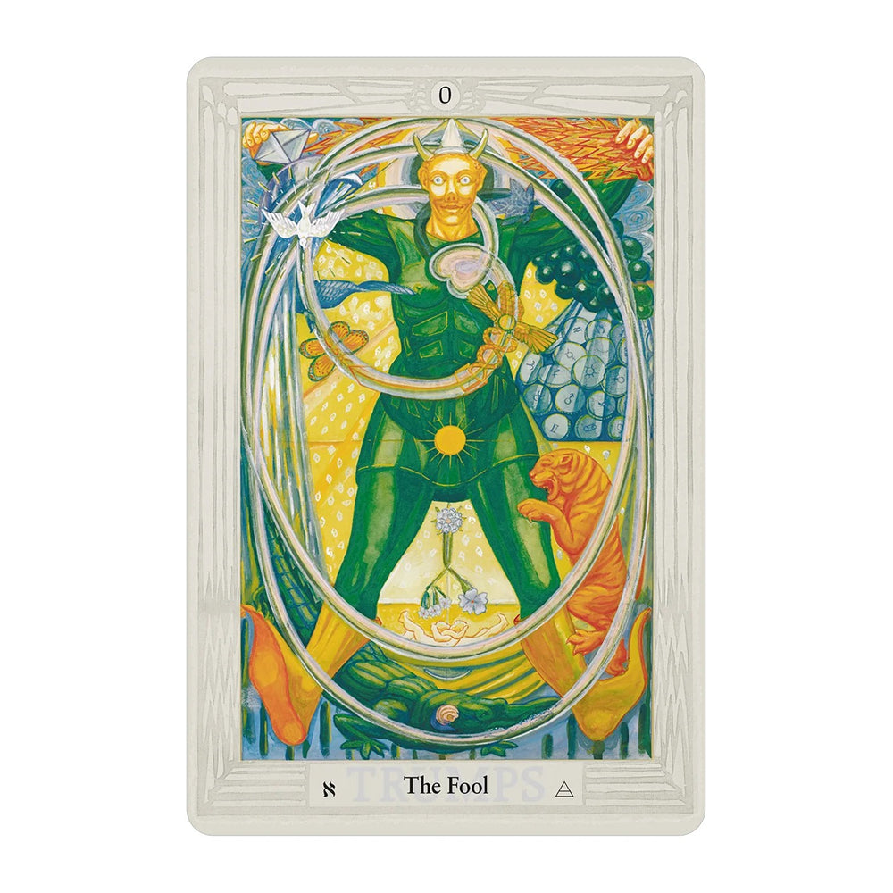 The Fool card from the Crowley Thoth Tarot Premier Edition