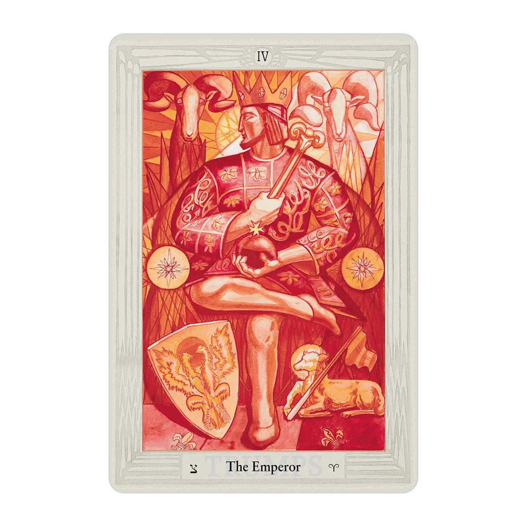 The Emperor card from the Crowley Thoth Tarot Premier Edition