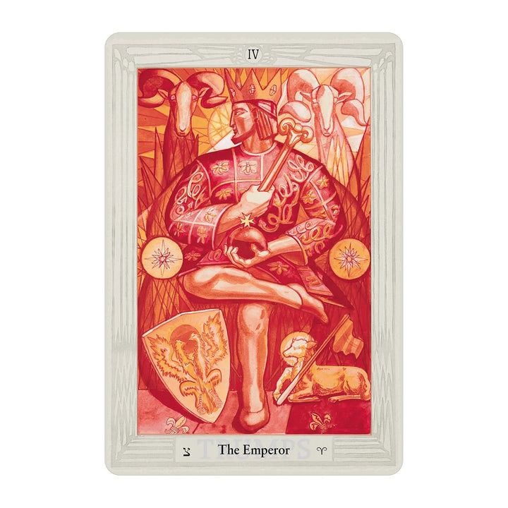 The Emperor card from the Crowley Thoth Tarot Premier Edition
