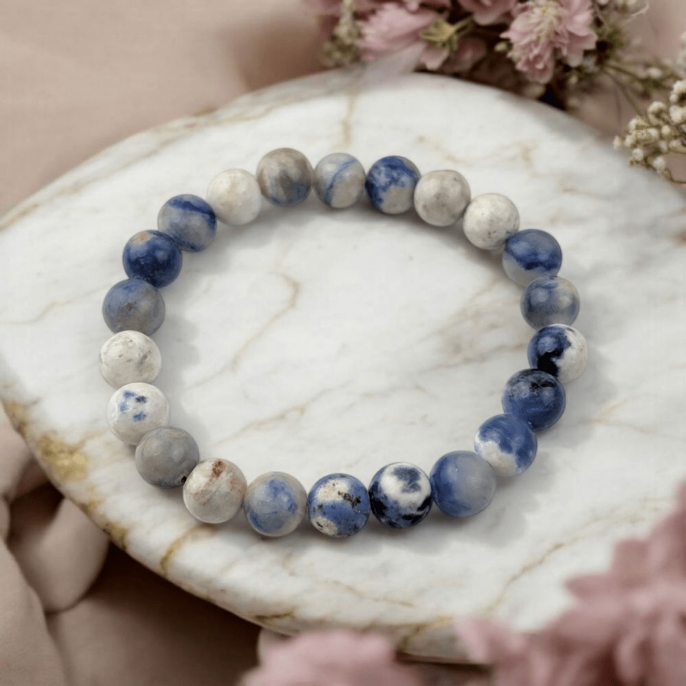 8mm Sodalite Bead Bracelet with Stretch Cord