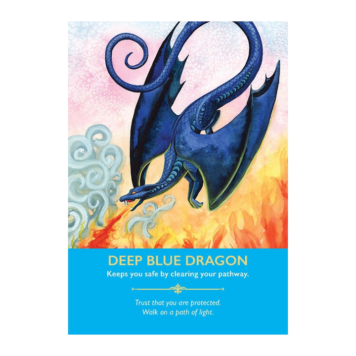 Deep Blue Dragon card from the Dragon Oracle Cards