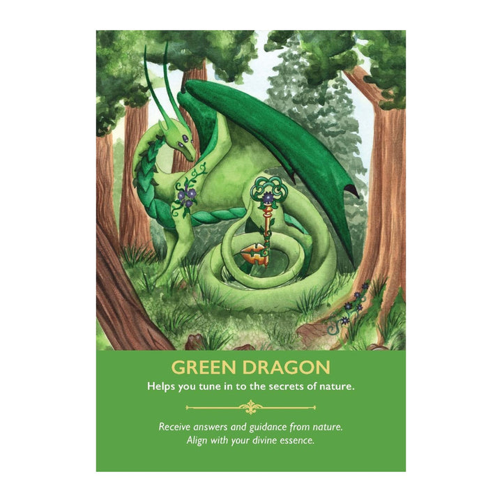 Green Dragon card from the Dragon Oracle Cards