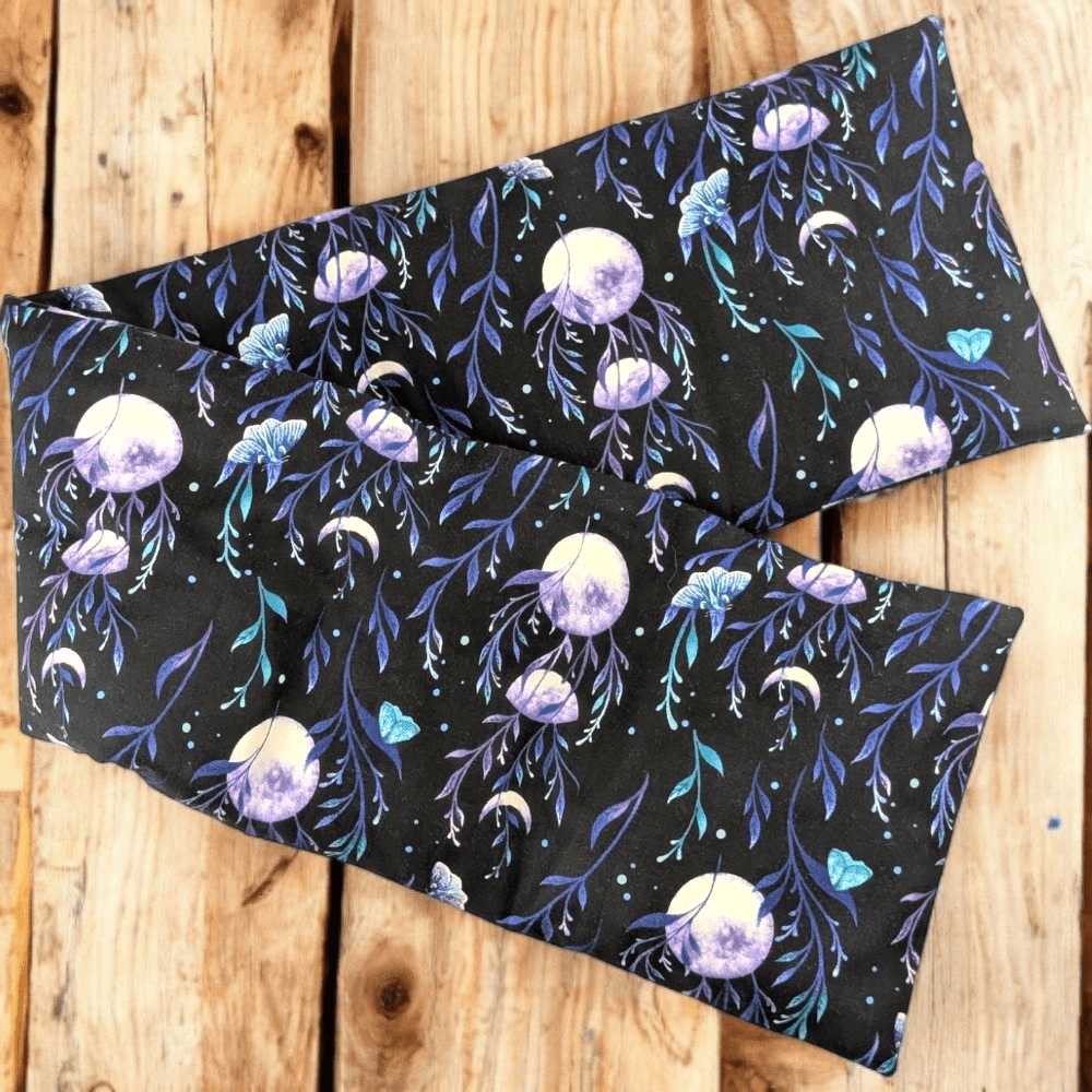 Moon phase cotton fabric on Zen Collection pillow set