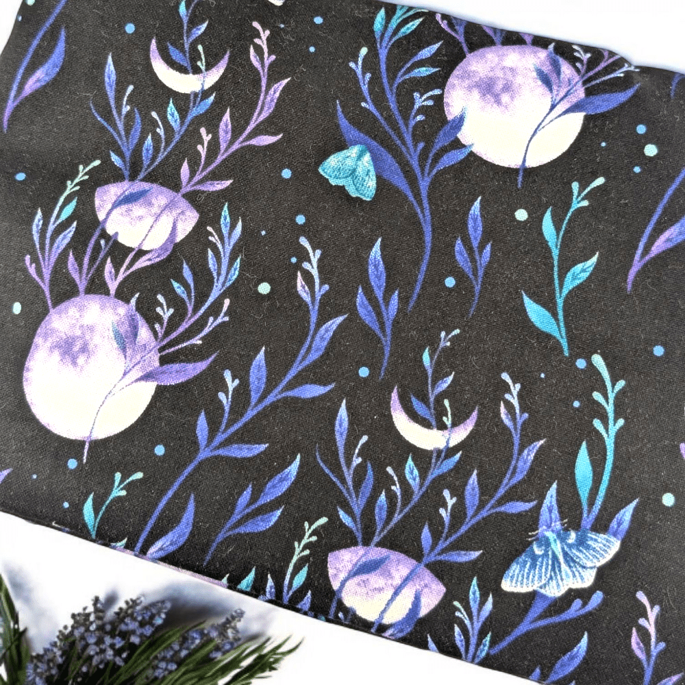 Weighted neck wrap with celestial cotton fabric