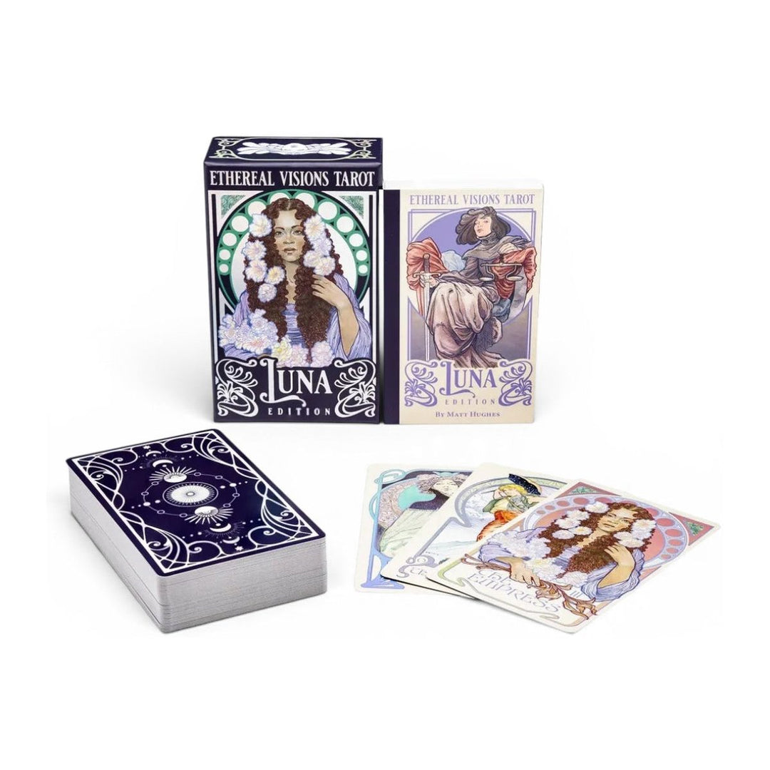 Ethereal Visions Tarot: Luna Edition box, guidebook, deck and cards