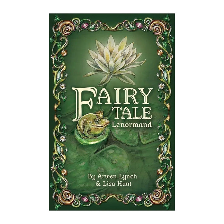 Fairy Tale Lenormand cover by Arwen Lynch and Lisa Hunt, with a frog under a water lily