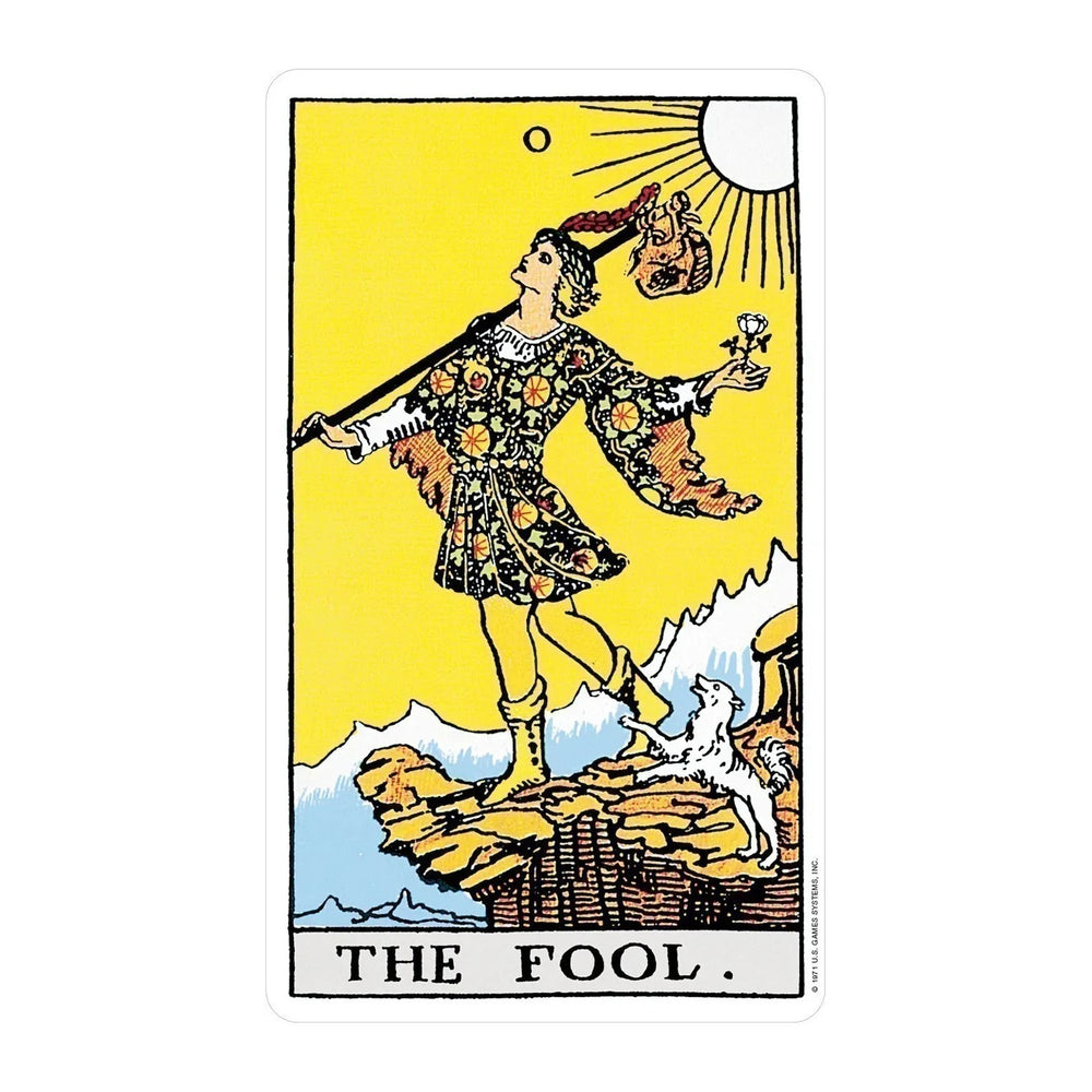 The Fool card from the Giant Rider-Waite Tarot