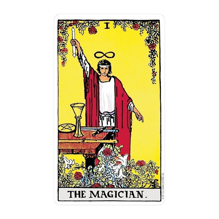 The Magician card from the Giant Rider-Waite Tarot