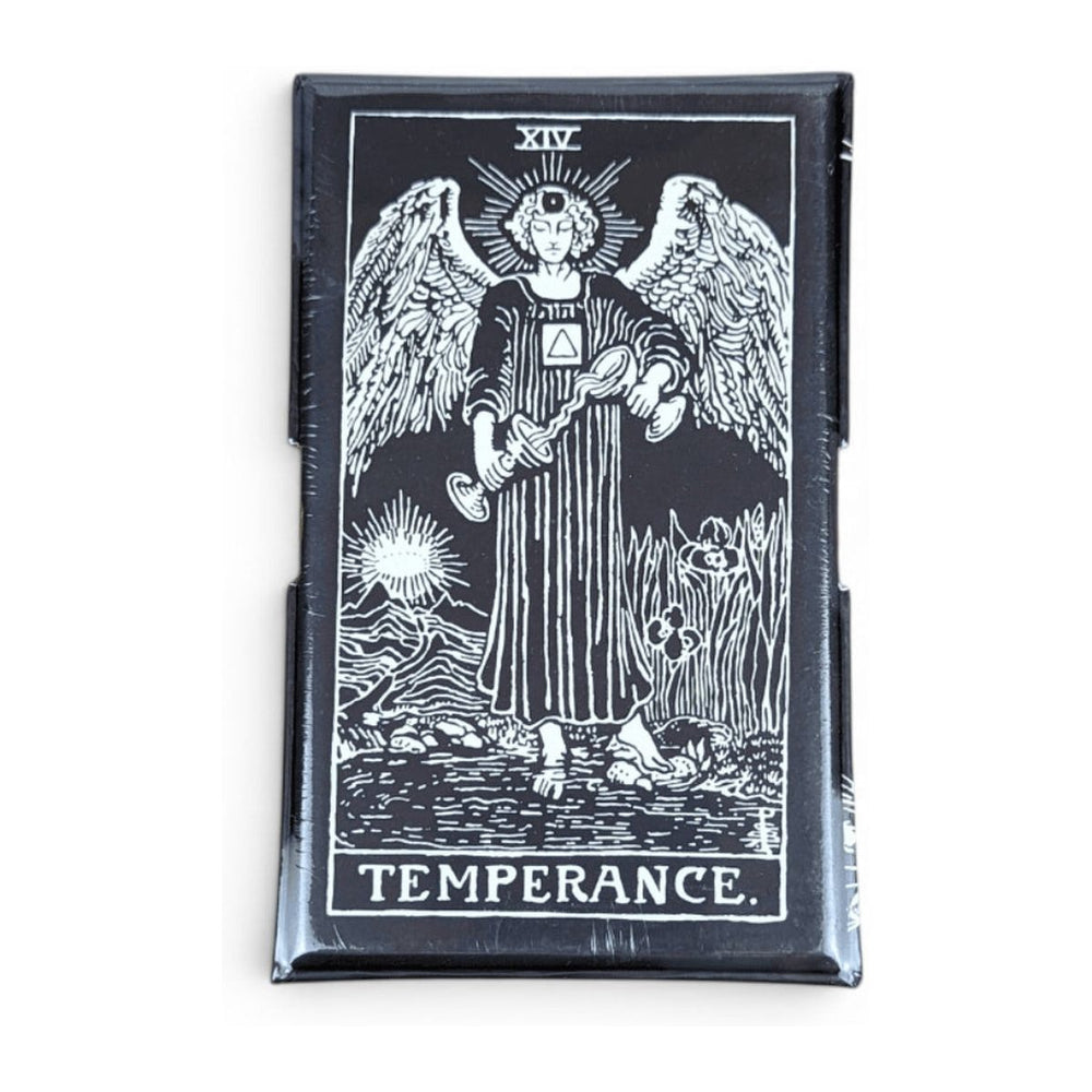 Glow in the Dark Tarot tin, with Temperance on the lid