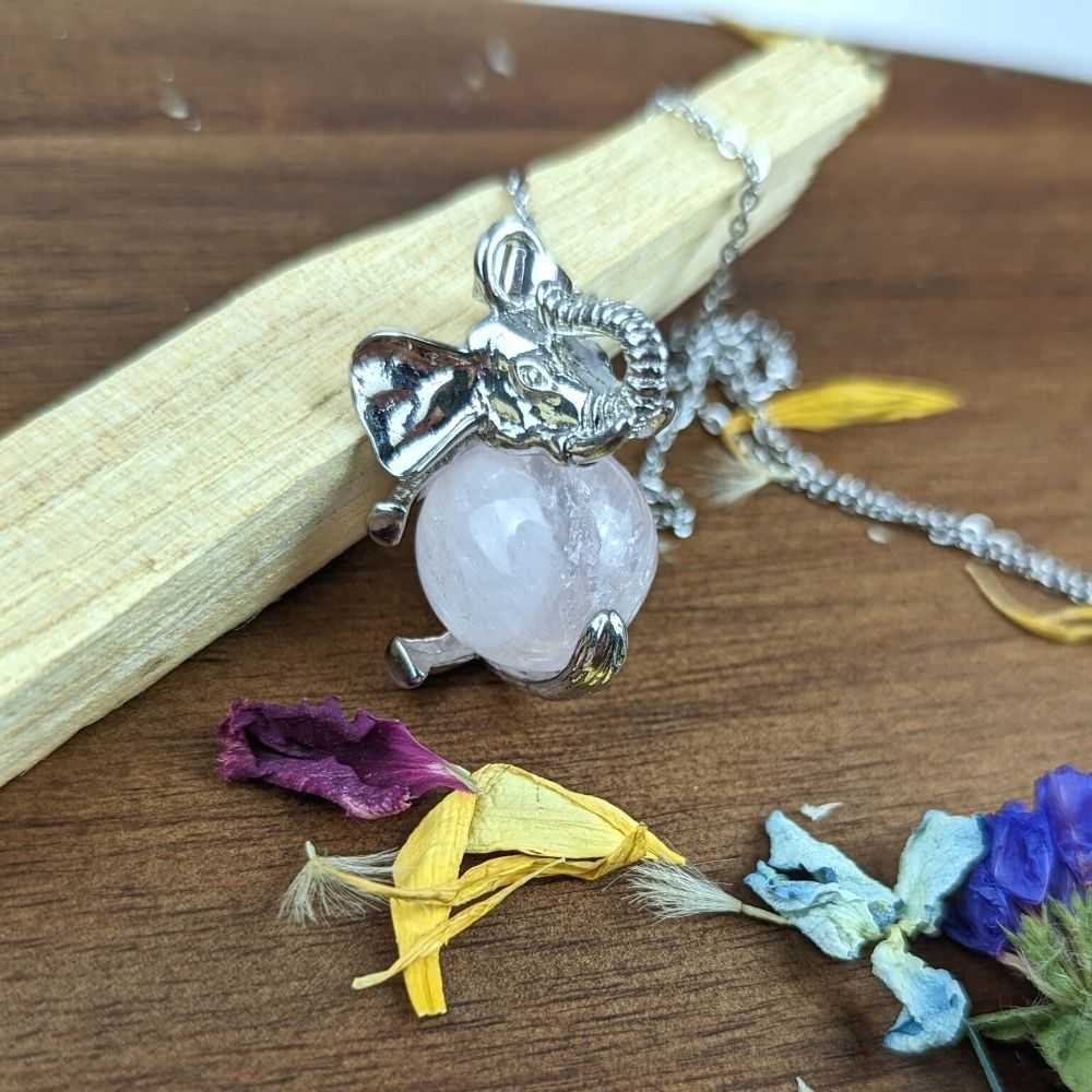 Good Luck Elephant Charm Necklace for love and prosperity