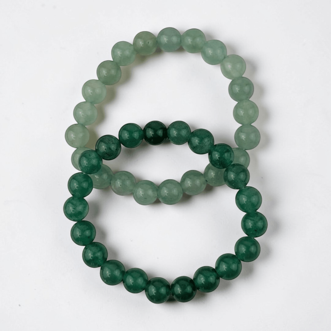 Bracelets empilables en cristal pour le chakra du cœur