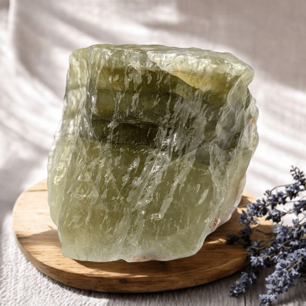 Green Calcite Raw Chunk for Healing and Renewal