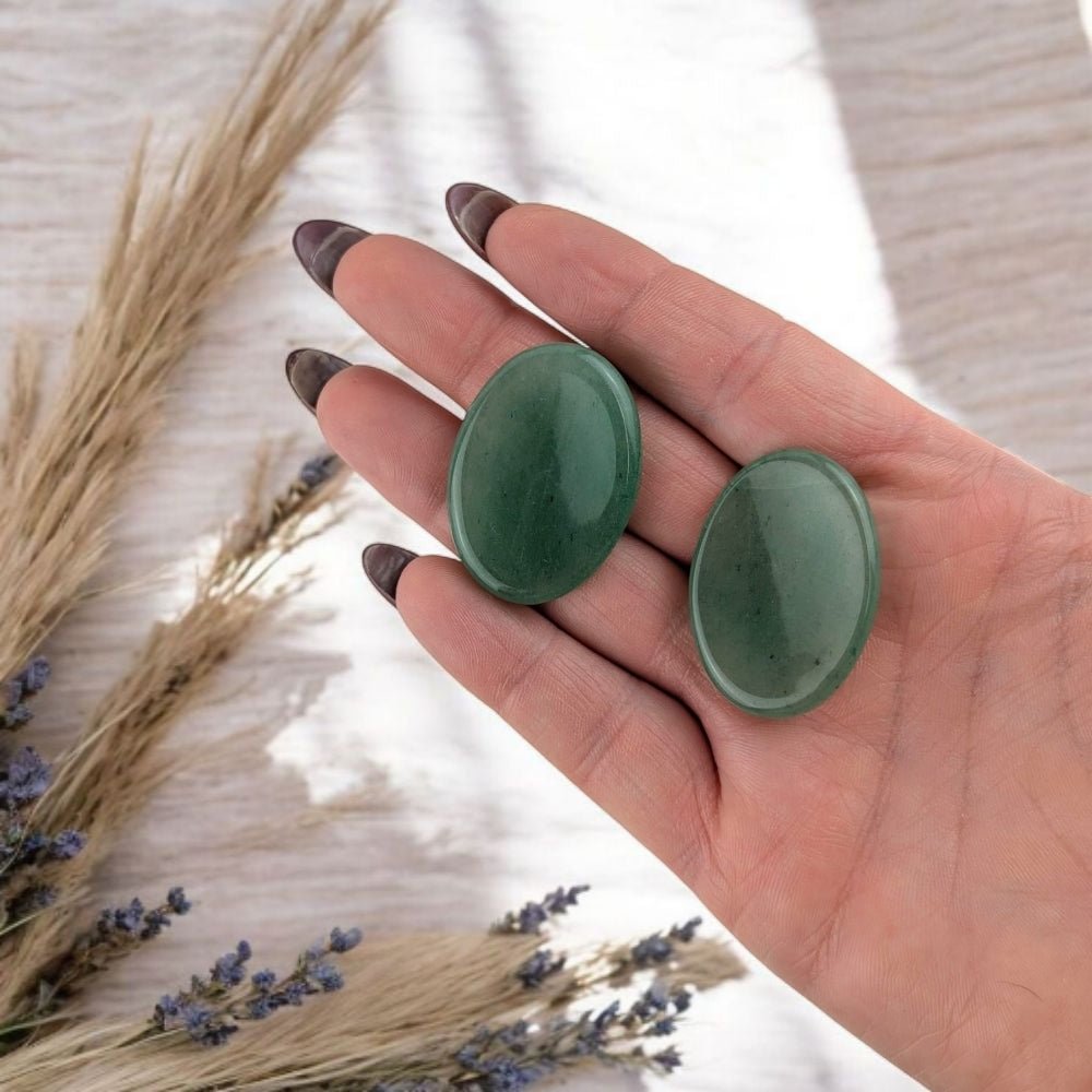 Green Aventurine Worry Stone for Luck and Prosperity