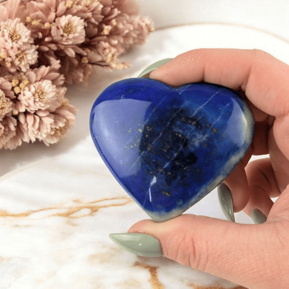 Polished heart-shaped Lapis Lazuli from Zen Collection