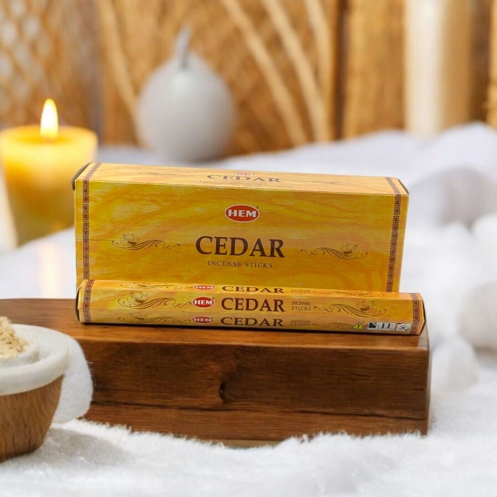 HEM Cedar Incense Sticks – 20 Sticks for Energy Cleansing & Protection