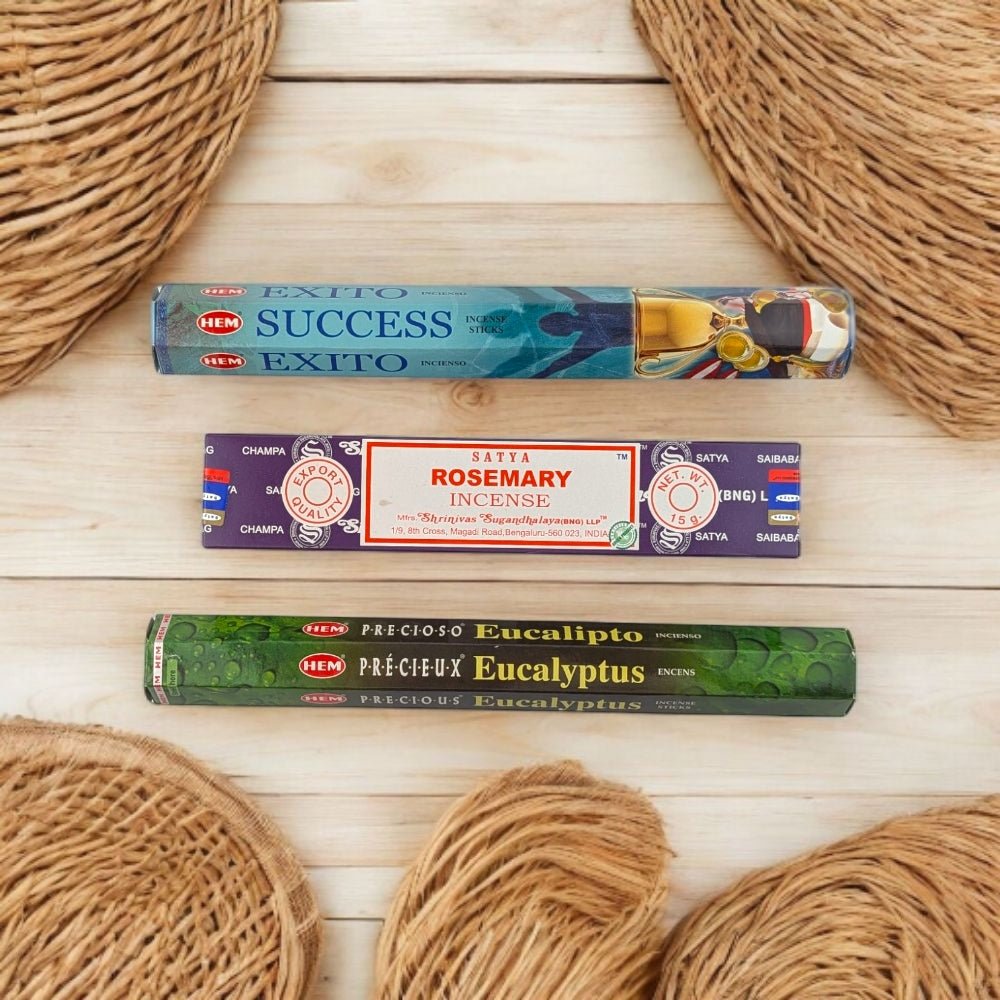 Study & Focus Incense Set – 3-Pack for Mental Clarity & Concentration