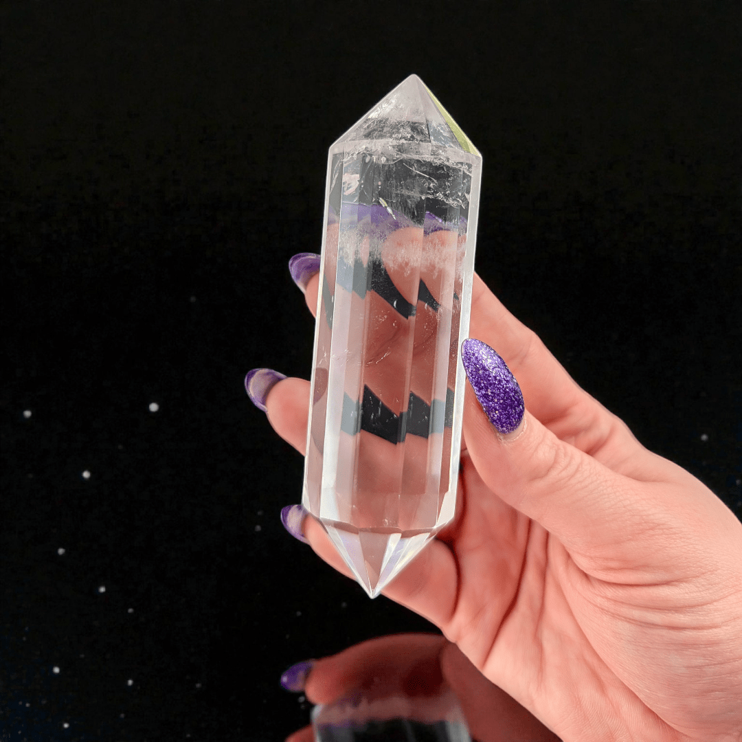 crown chakra clear quartz vogel available at zen collection crystal store in barrie. Shop in-store or online now