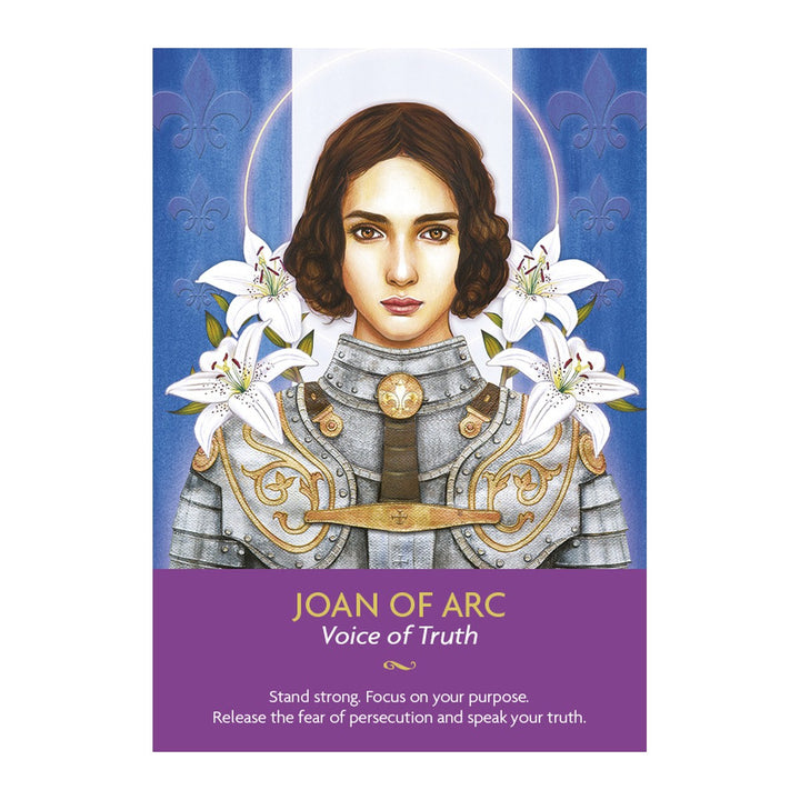 Joan of Arc card from the Keepers of the Light Oracle Cards