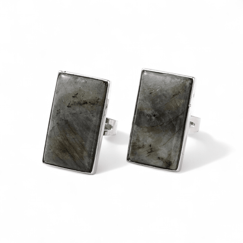 Labradorite Crystal Statement Ring — Labradorite crystal ring — Zen Collection metaphysical store Barrie Ontario