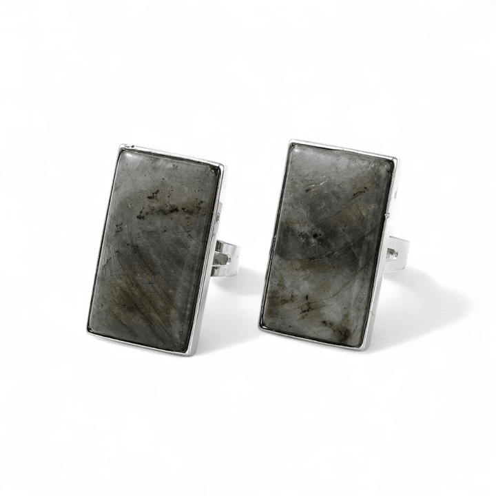 Labradorite Crystal Statement Ring — Labradorite crystal ring — Zen Collection metaphysical store Barrie Ontario