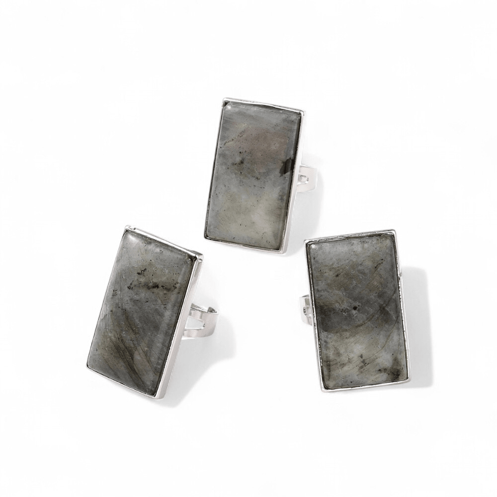 Labradorite Crystal Statement Ring — Labradorite crystal ring — Zen Collection metaphysical store Barrie Ontario