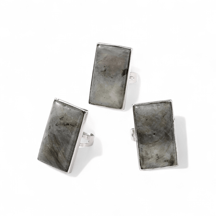 Labradorite Crystal Statement Ring — Labradorite crystal ring — Zen Collection metaphysical store Barrie Ontario