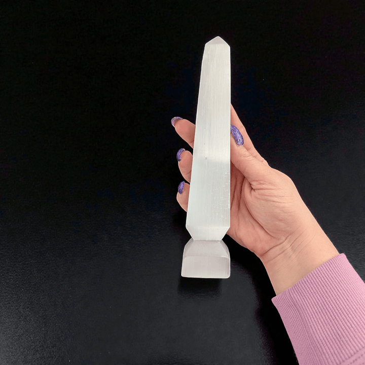 crown chakra selenite crystal available at zen collection crystal store in Barrie. shop in-store or online now