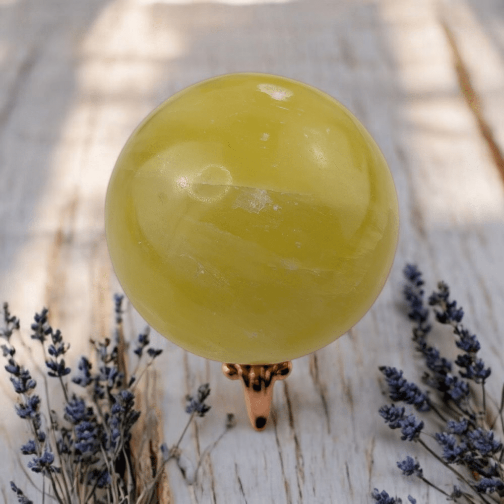 Lemon Calcite Sphere for Confidence and Motivation