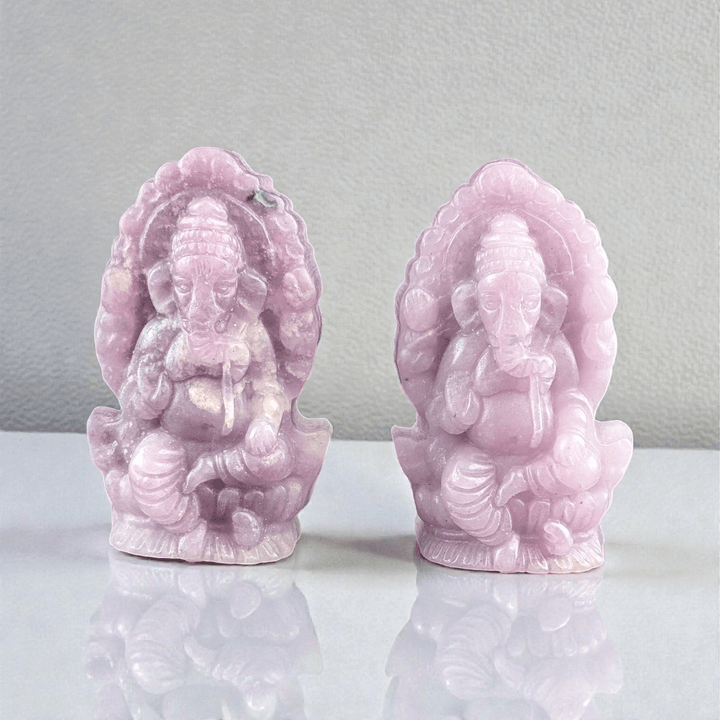 lepidolite crystal ganesh statue available in-store and online at zen collection metaphysical store in barrie