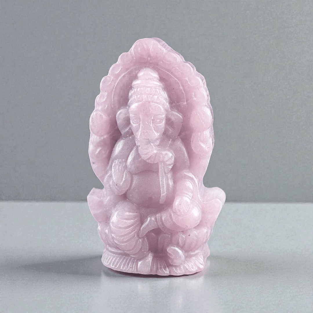 lepidolite crystal ganesh statue available in-store and online at zen collection metaphysical store in barrie