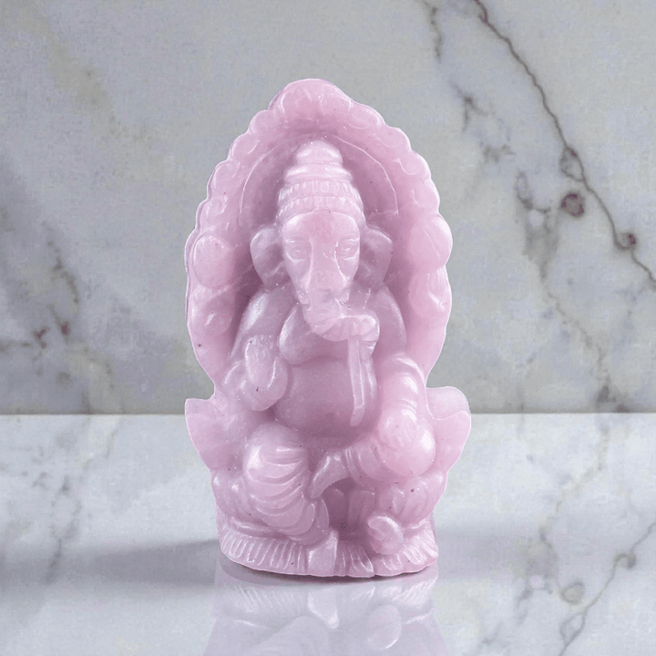 lepidolite crystal ganesh statue available in-store and online at zen collection metaphysical store in barrie