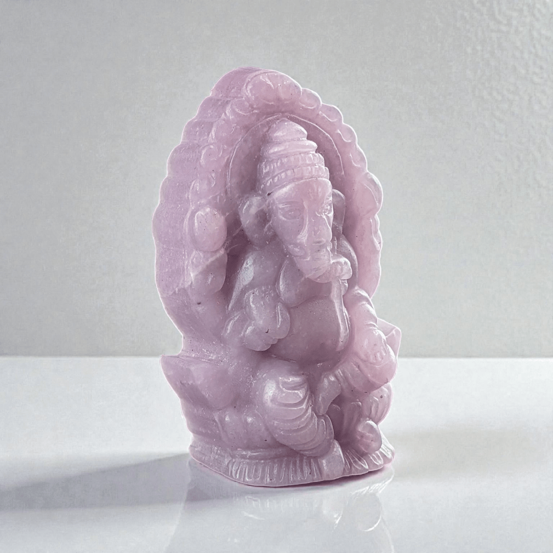 lepidolite crystal ganesh statue available in-store and online at zen collection metaphysical store in barrie