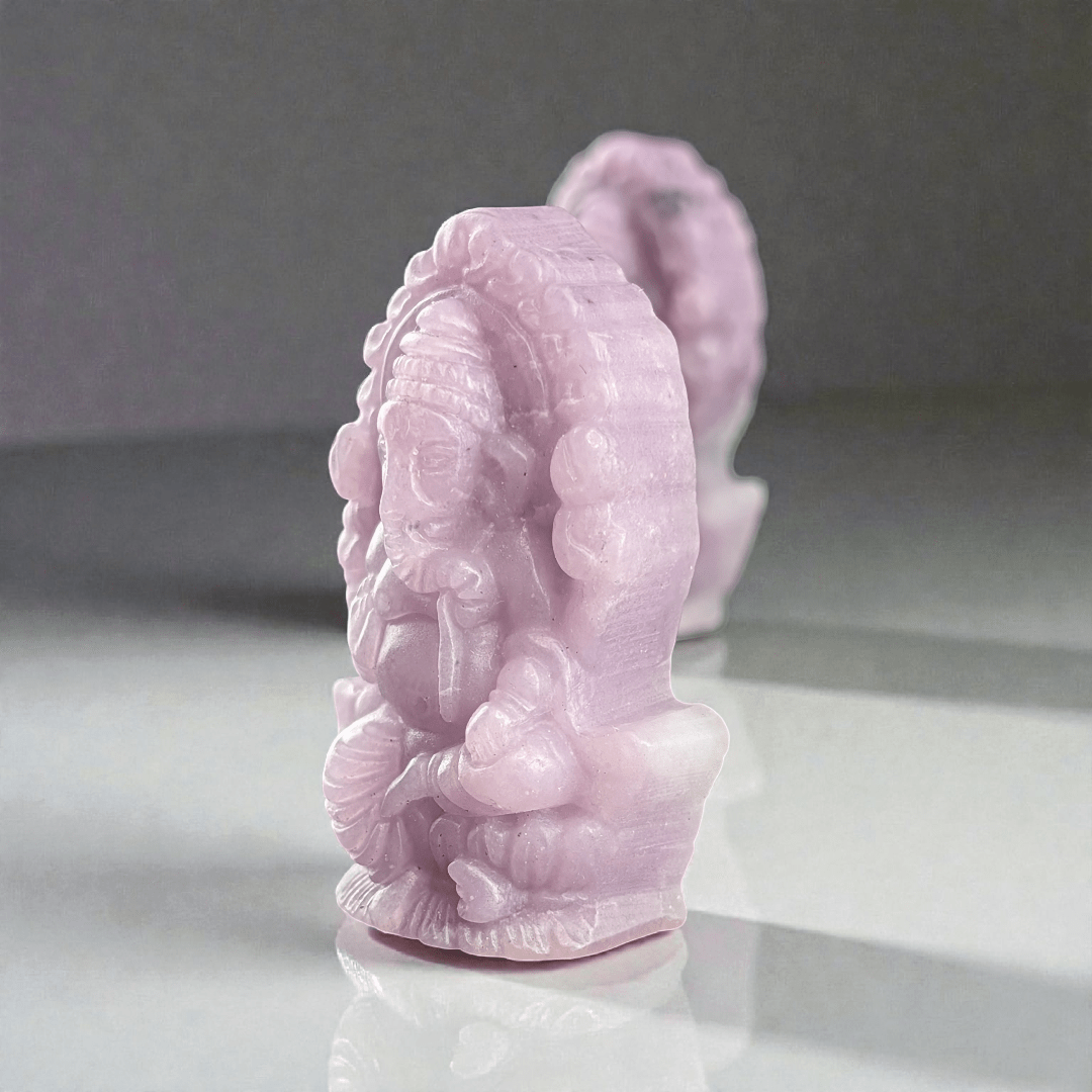 lepidolite crystal ganesh statue available in-store and online at zen collection metaphysical store in barrie