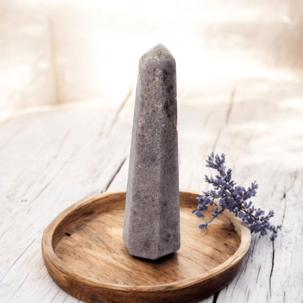 Lepidolite Crystal Tower for Stress Relief and Emotional Healing