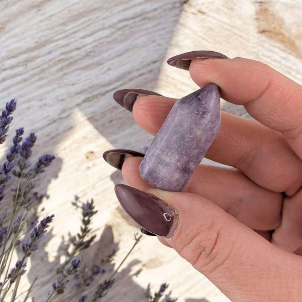 Polished Lepidolite Crystal for Inner Peace