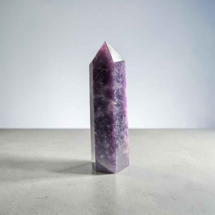 Natural Lepidolite Tower for Calming Energy and Balance