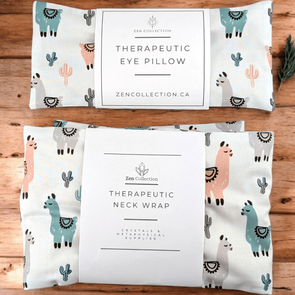Llama Drama Pillow Set with neck wrap and eye pillow