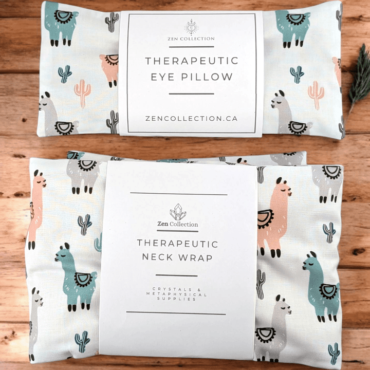 Llama Drama Pillow Set with neck wrap and eye pillow