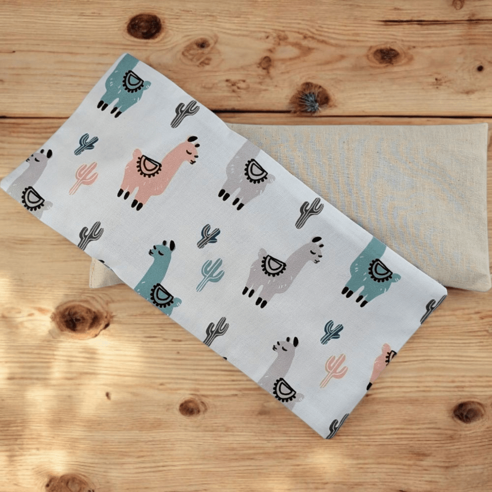 Zen Collection eye pillow with llama cotton print